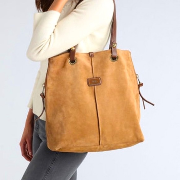 UGG Handbags - UGG Chestnut Suede “Sheldon” Tote Bag